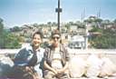 Banu with her lovely friend Damla in Zeyrekhane.